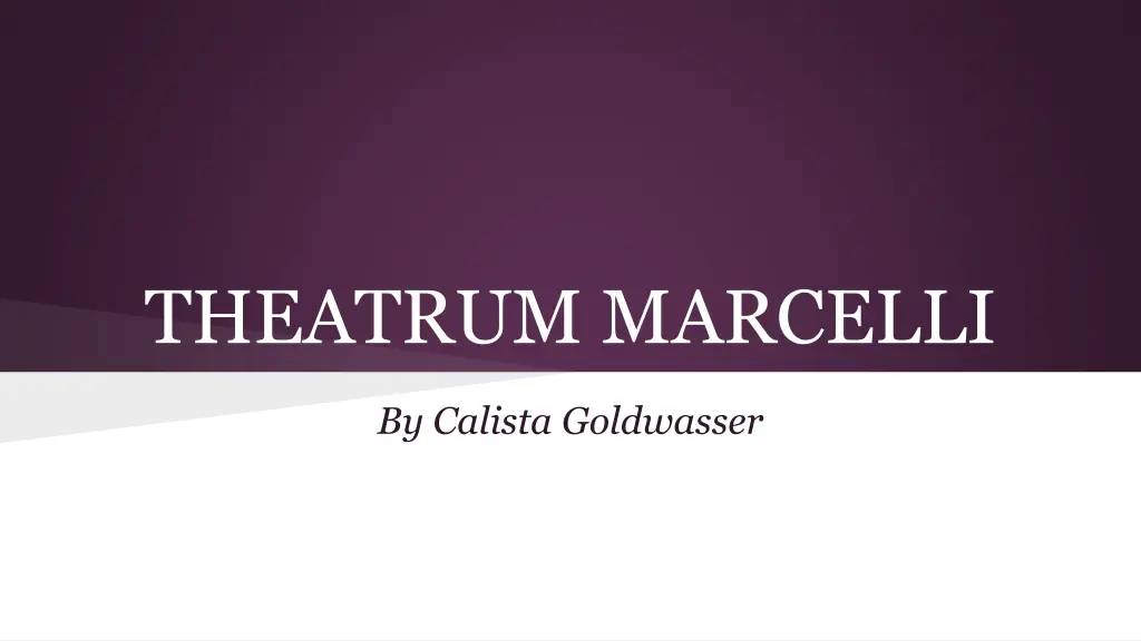 theatrum marcelli