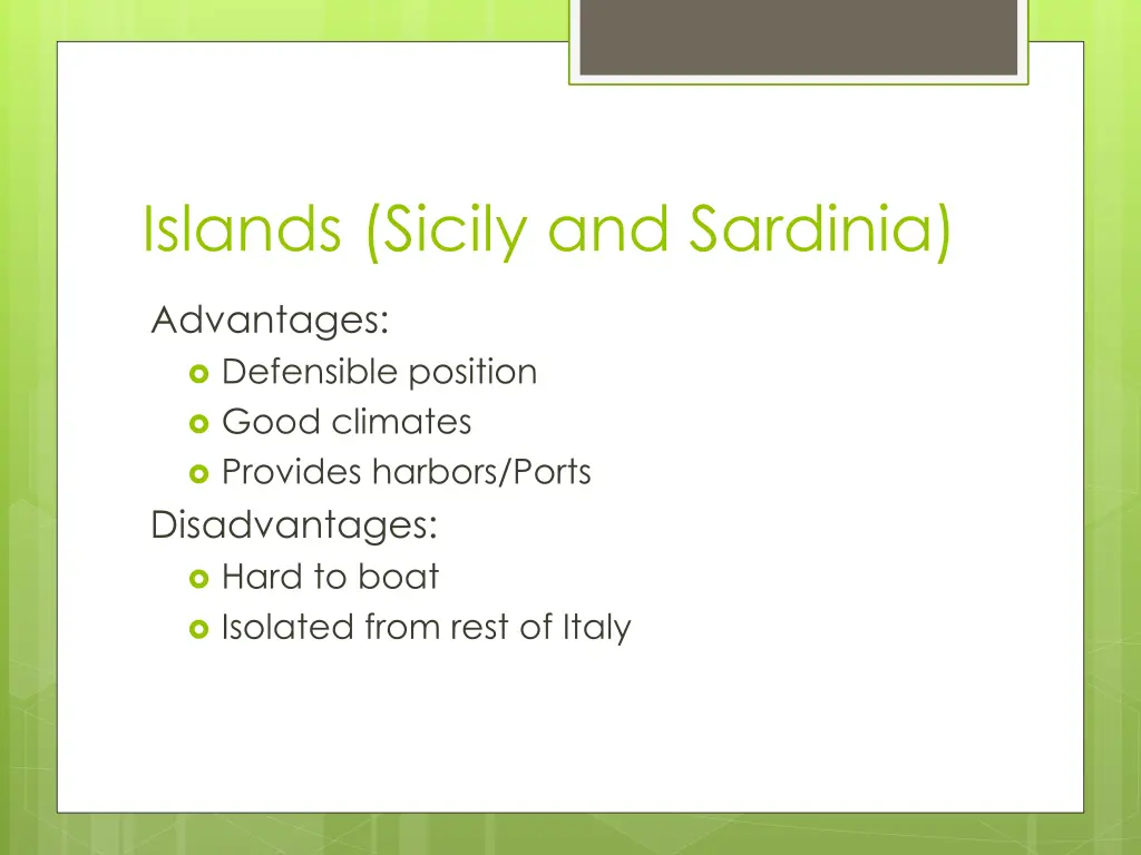 islands sicily and sardinia