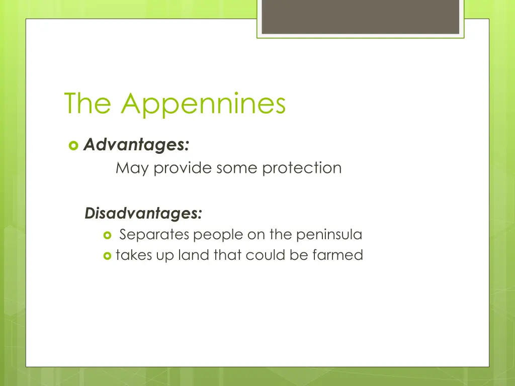 the appennines