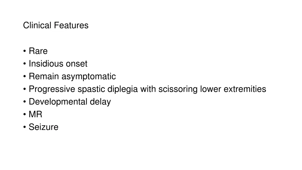 clinical features 1
