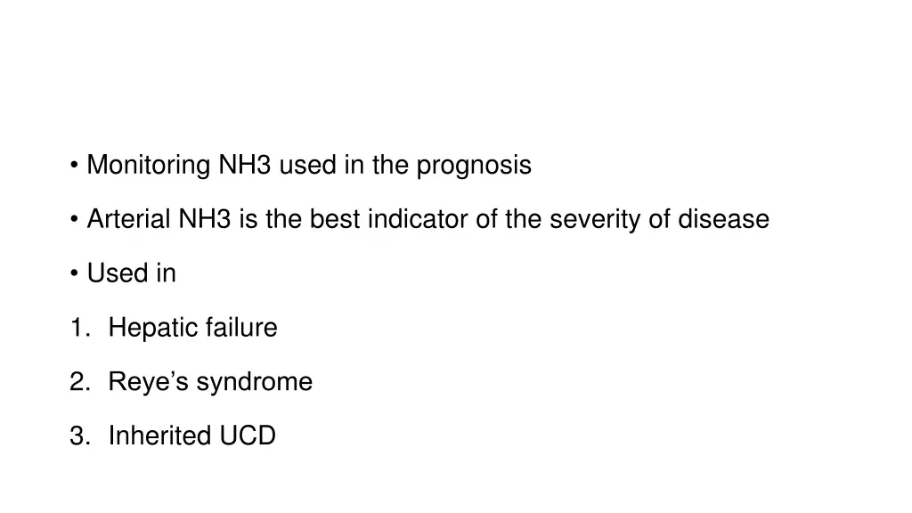 monitoring nh3 used in the prognosis