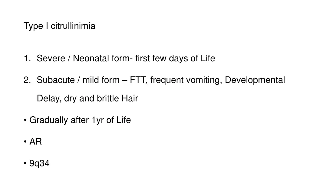 type i citrullinimia