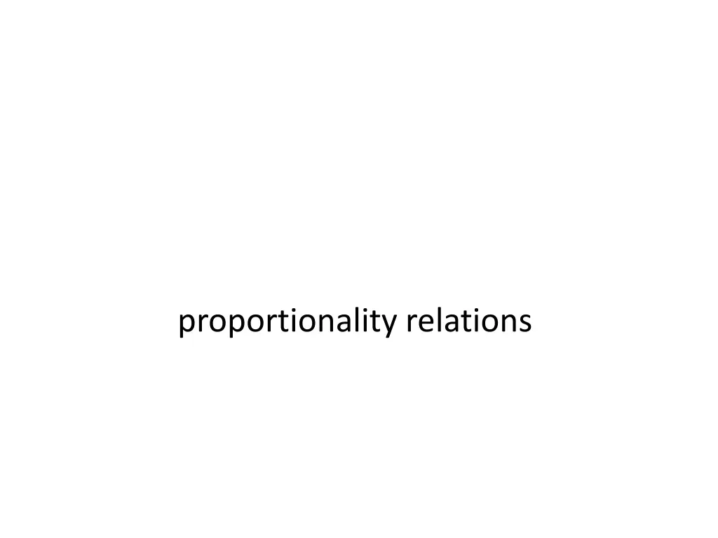 proportionality relations