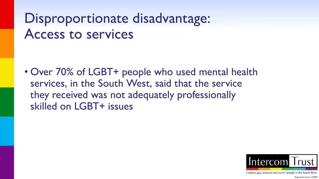 disproportionate disadvantage access to services