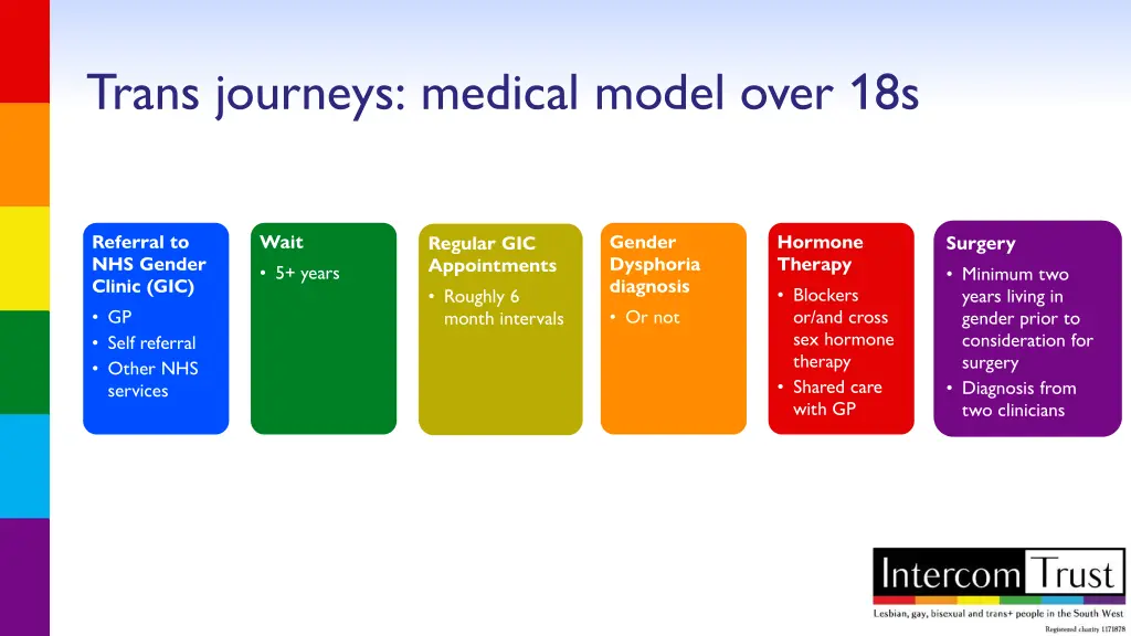 trans journeys medical model over 18s