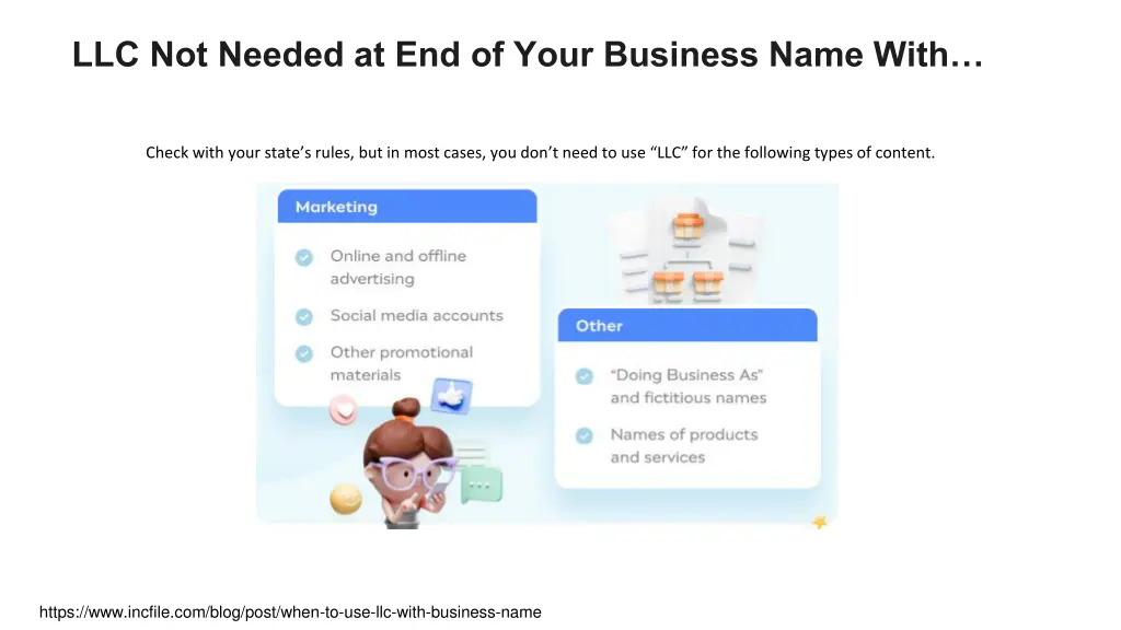 llc not needed at end of your business name with