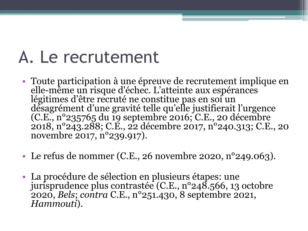 a le recrutement