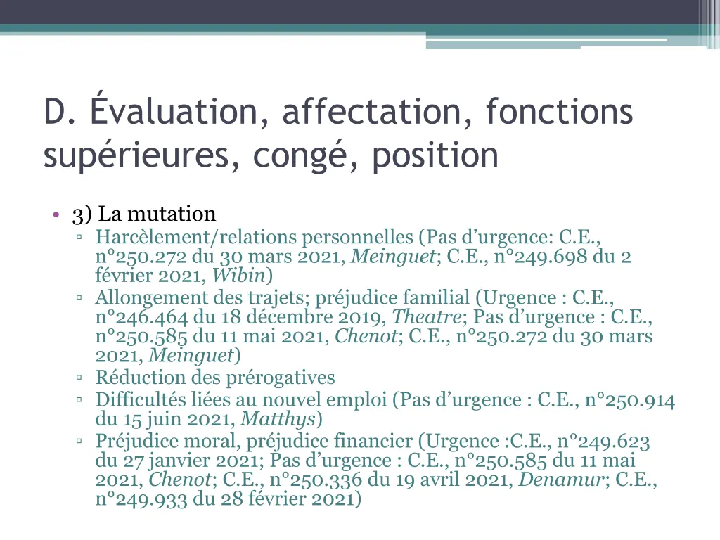 d valuation affectation fonctions sup rieures 1