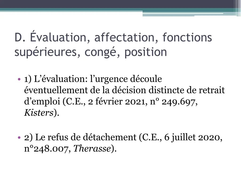 d valuation affectation fonctions sup rieures