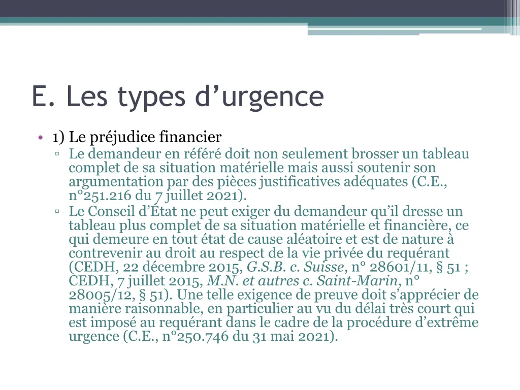 e les types d urgence 1