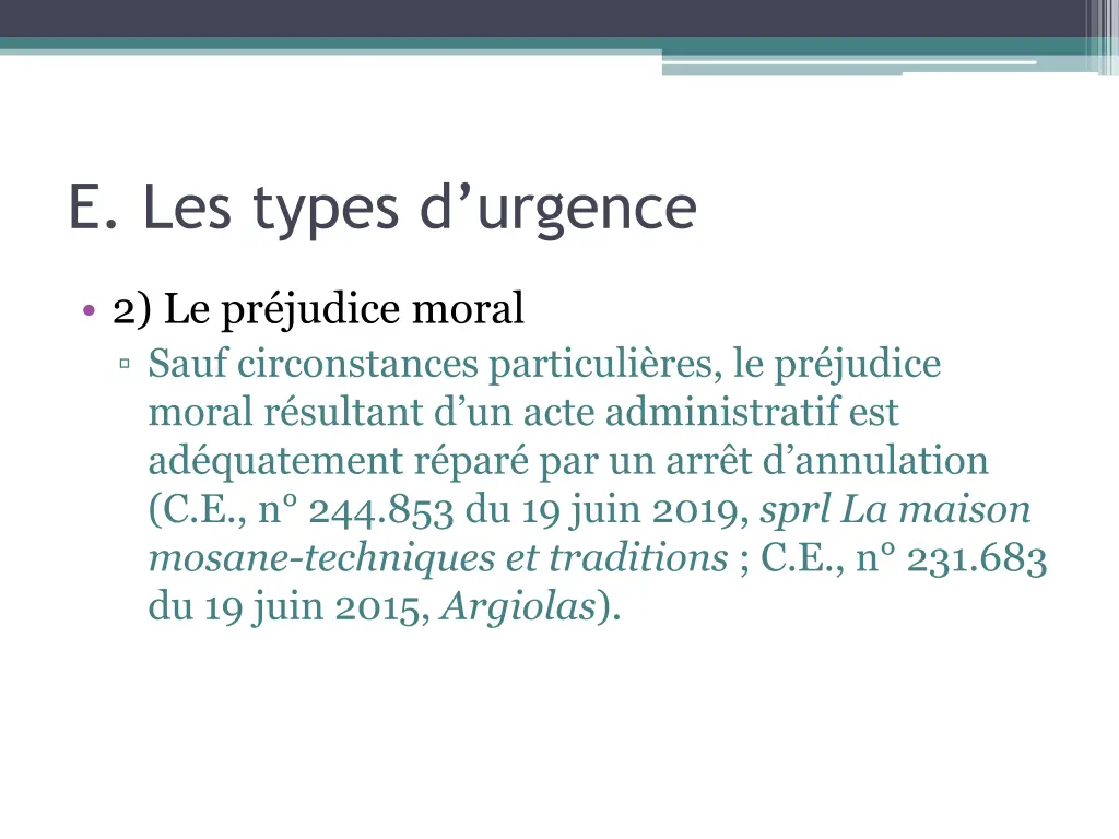 e les types d urgence 2