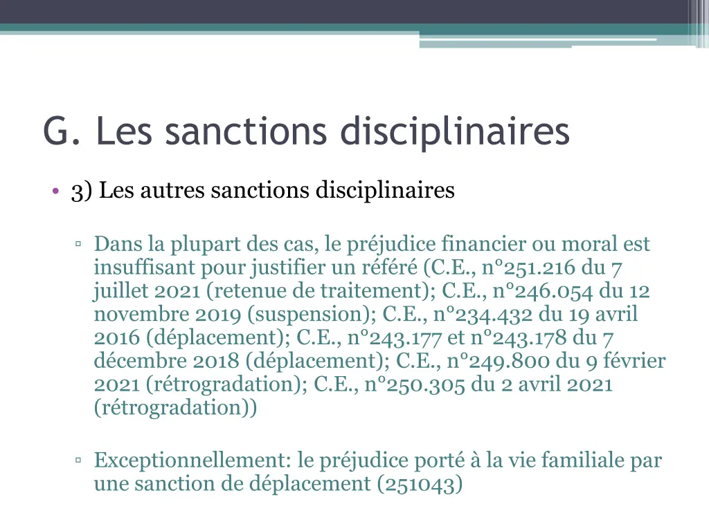 g les sanctions disciplinaires 3
