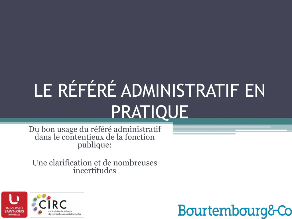 le r f r administratif en pratique du bon usage