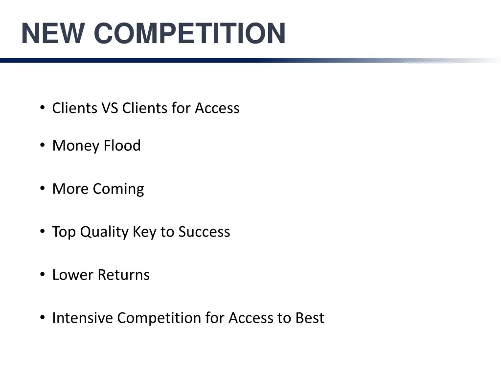 new competition