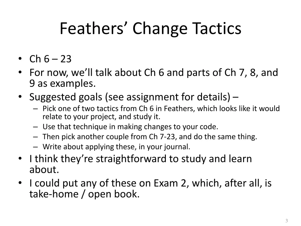 feathers change tactics