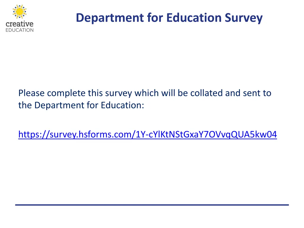 department for education survey