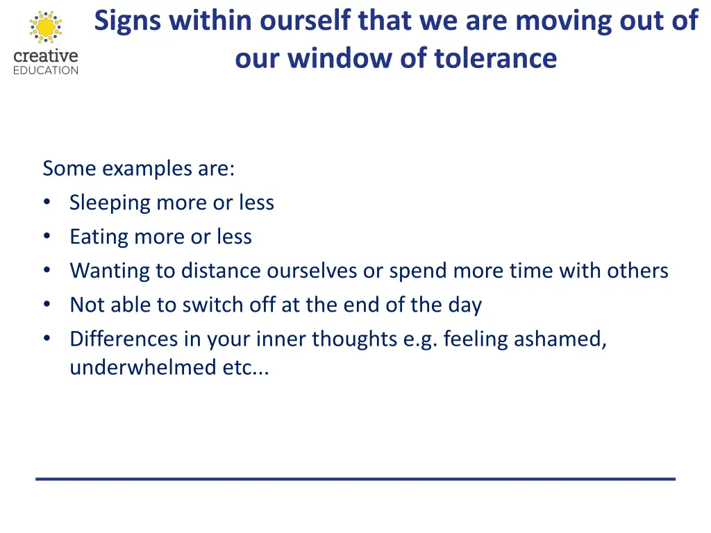signs within ourself that we are moving