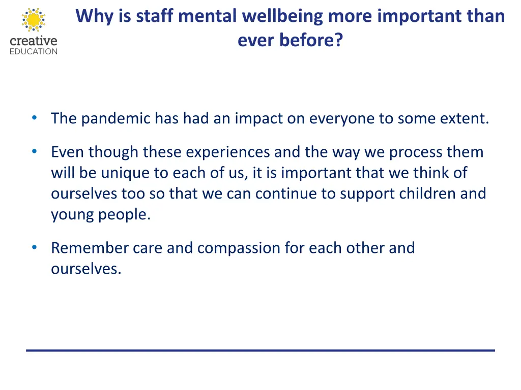 why is staff mental wellbeing more important than