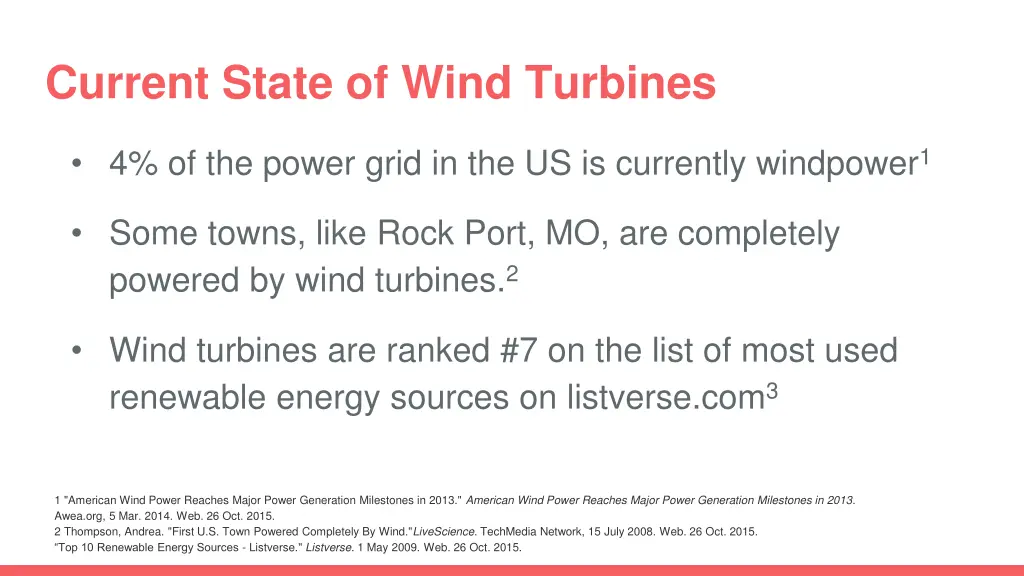 current state of wind turbines