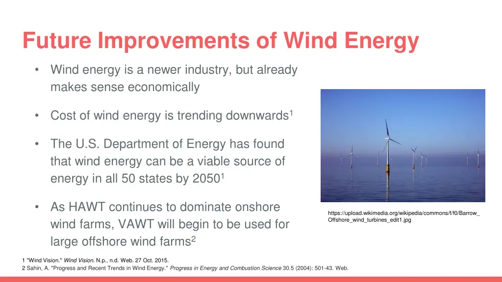 future improvements of wind energy
