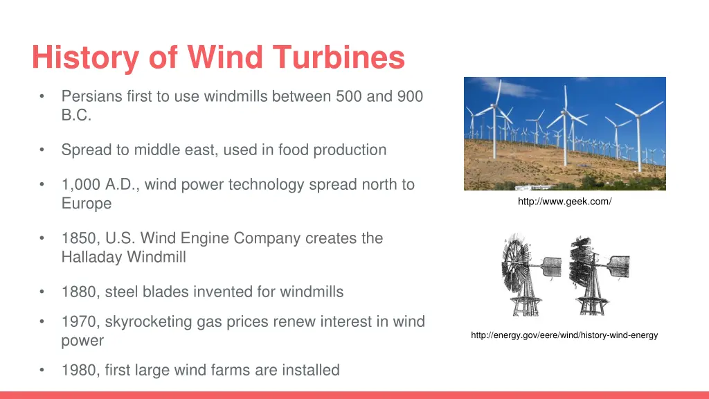 history of wind turbines