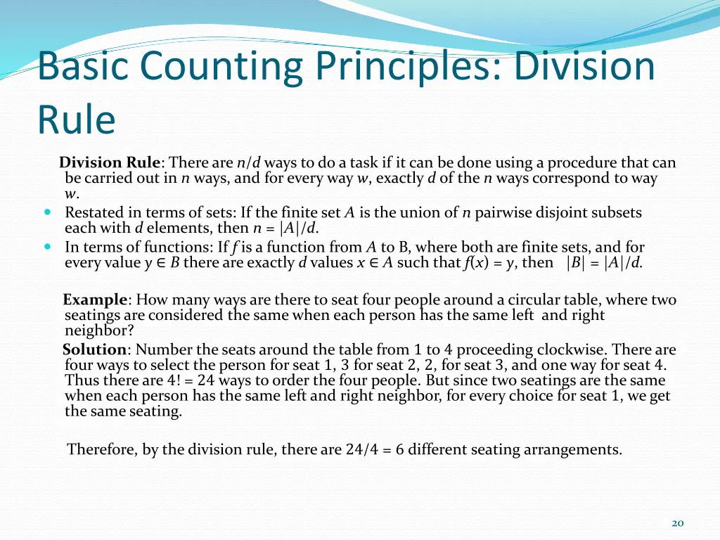 basic counting principles division rule
