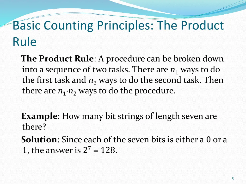 basic counting principles the product rule