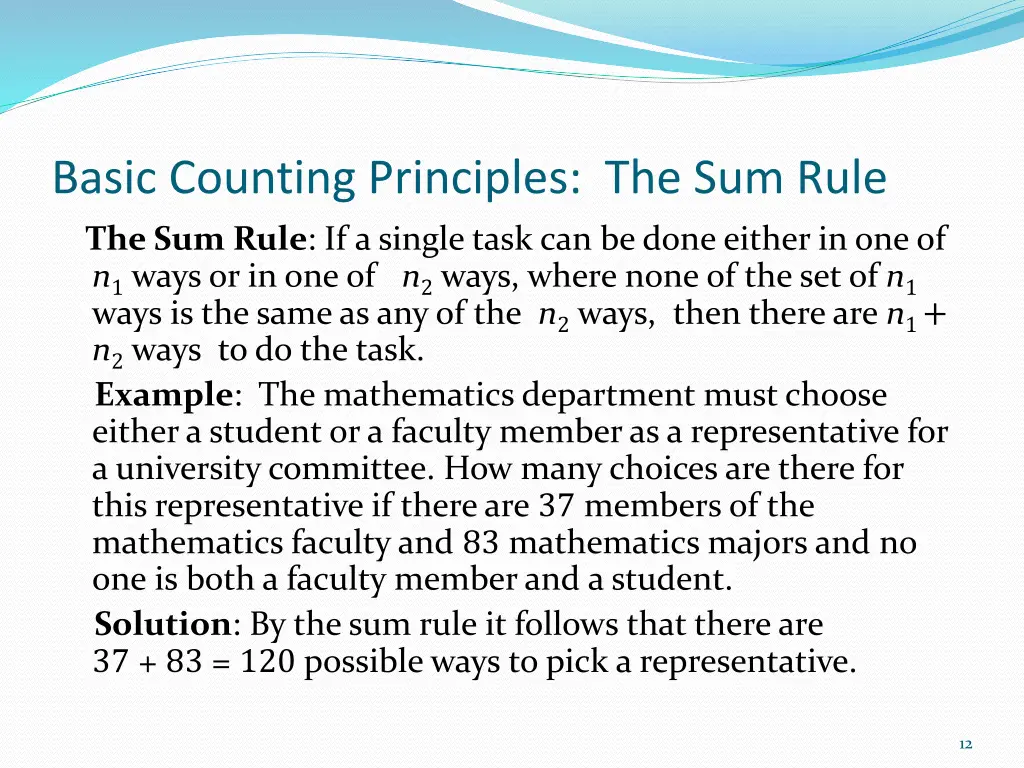 basic counting principles the sum rule