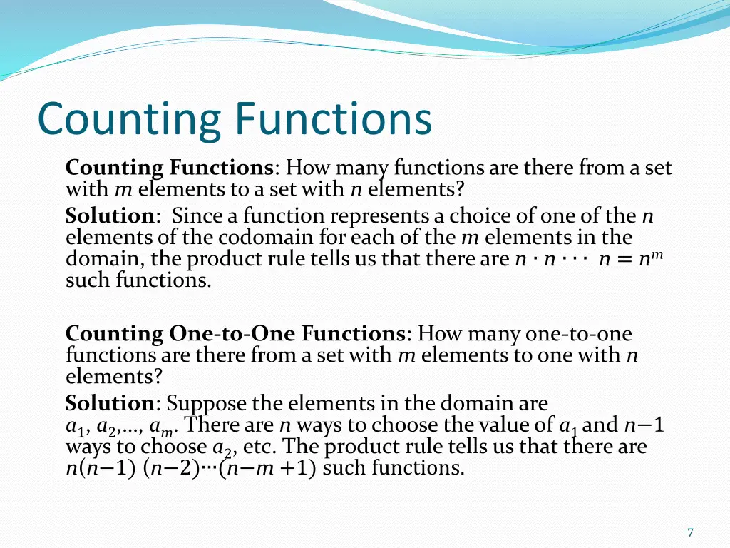 counting functions counting functions how many