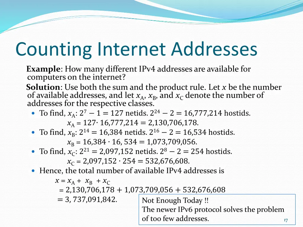 counting internet addresses example how many