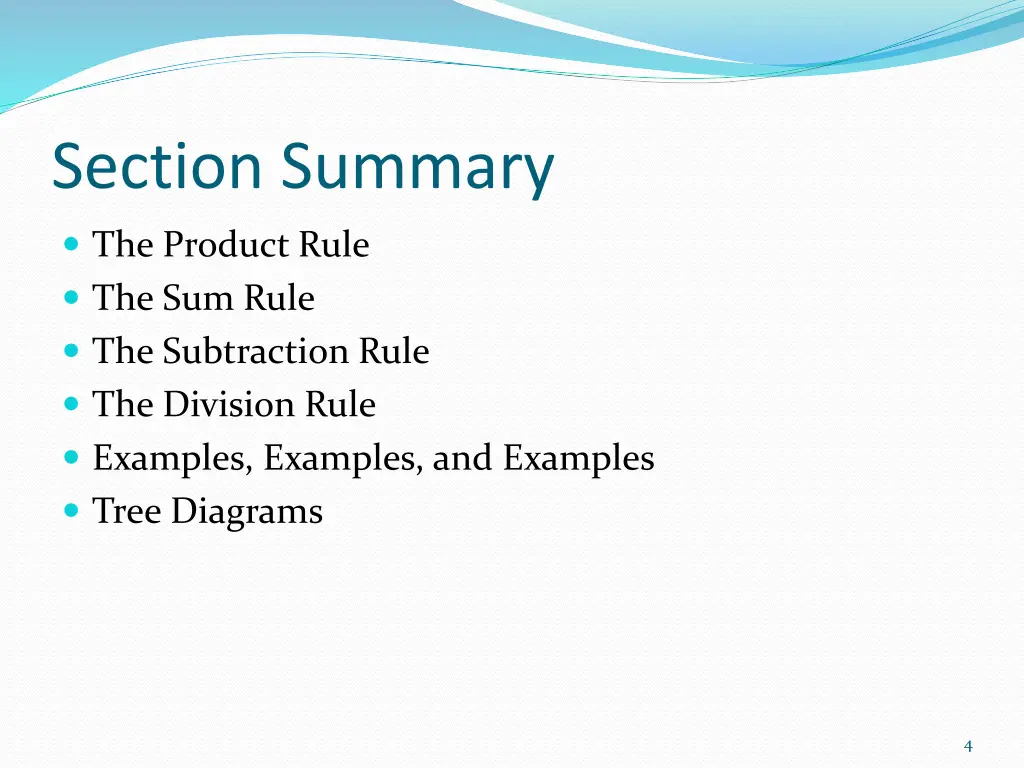 section summary