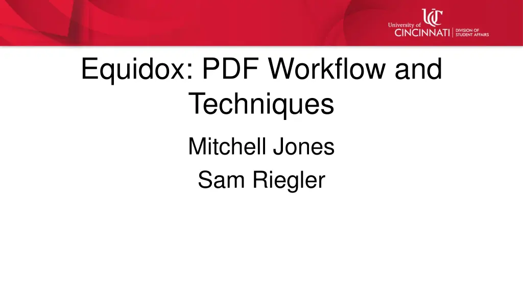 equidox pdf workflow and techniques