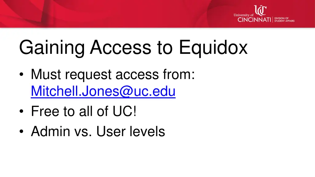 gaining access to equidox