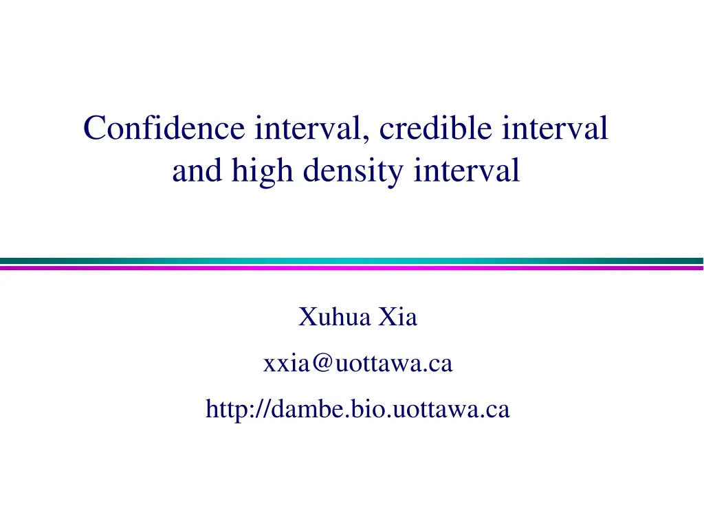 confidence interval credible interval and high