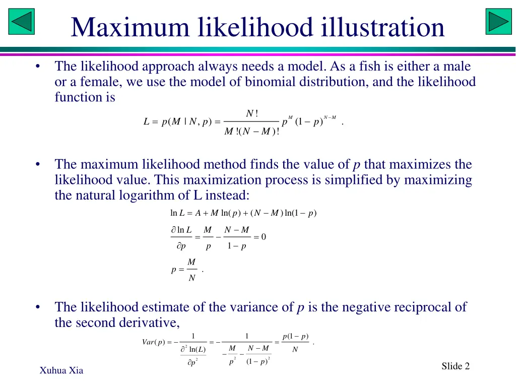 maximum likelihood illustration