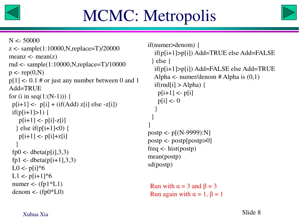 mcmc metropolis