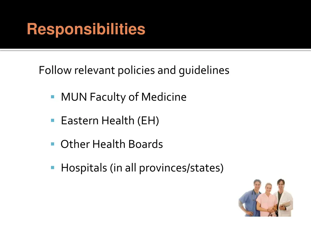 responsibilities
