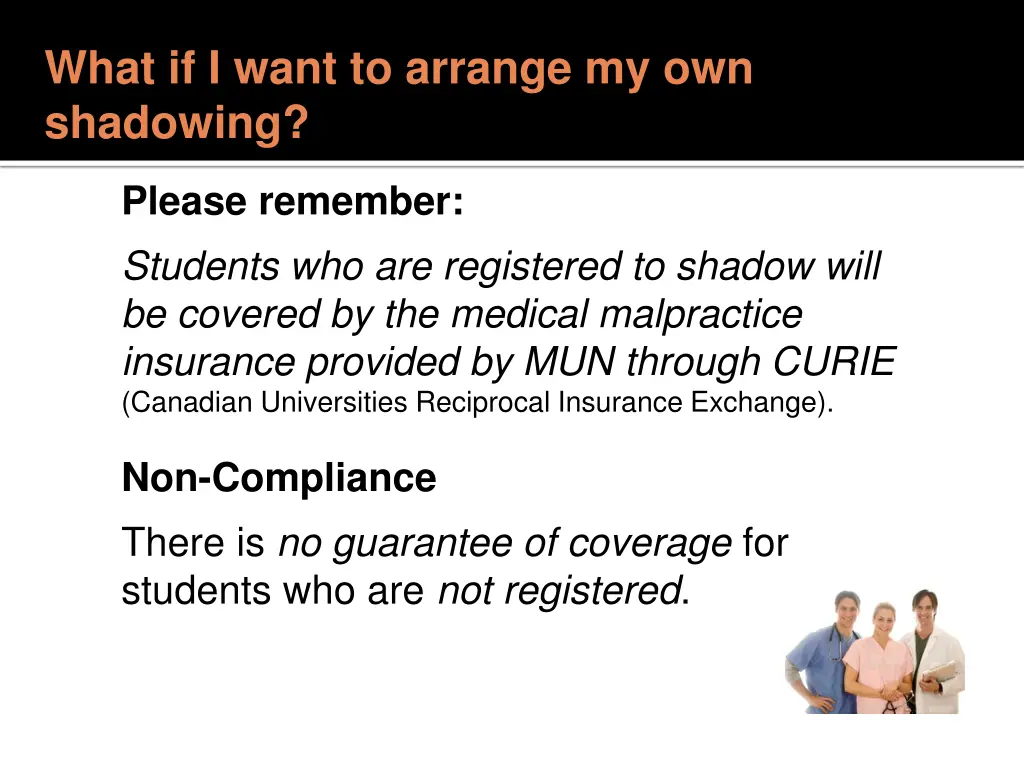 what if i want to arrange my own shadowing