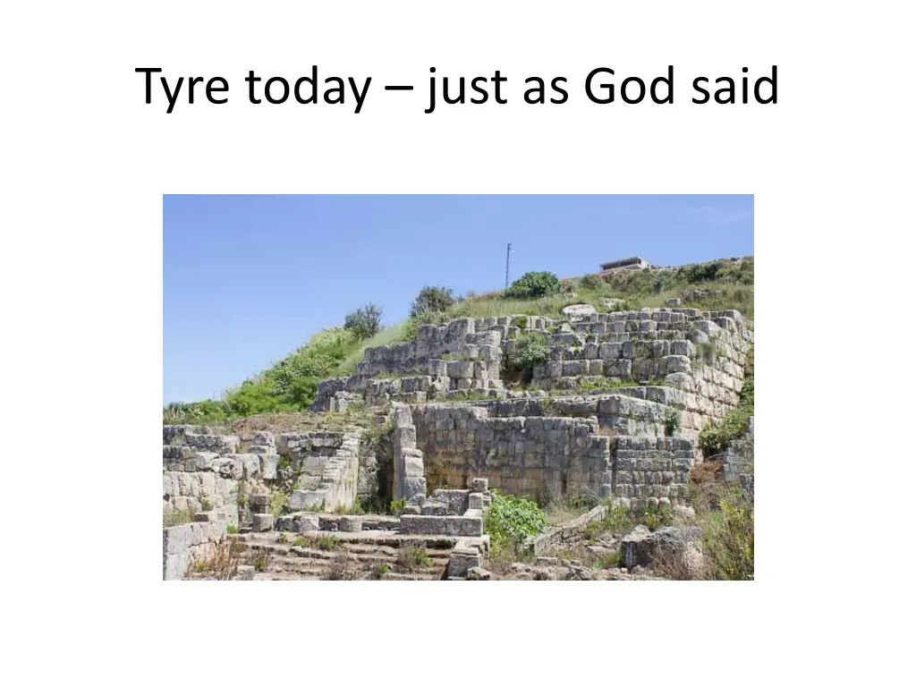 tyre today just as god said