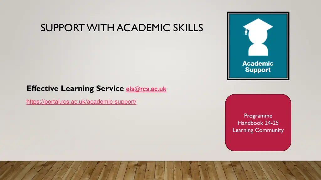 support with academic skills