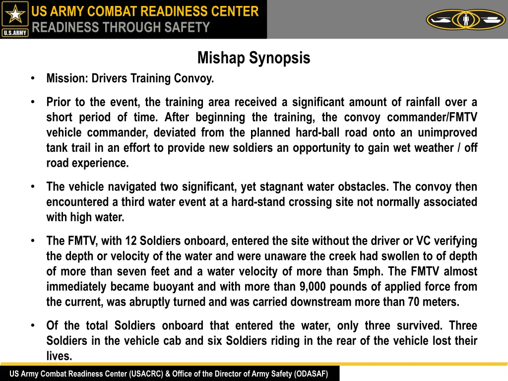 us army combat readiness center readiness through 1