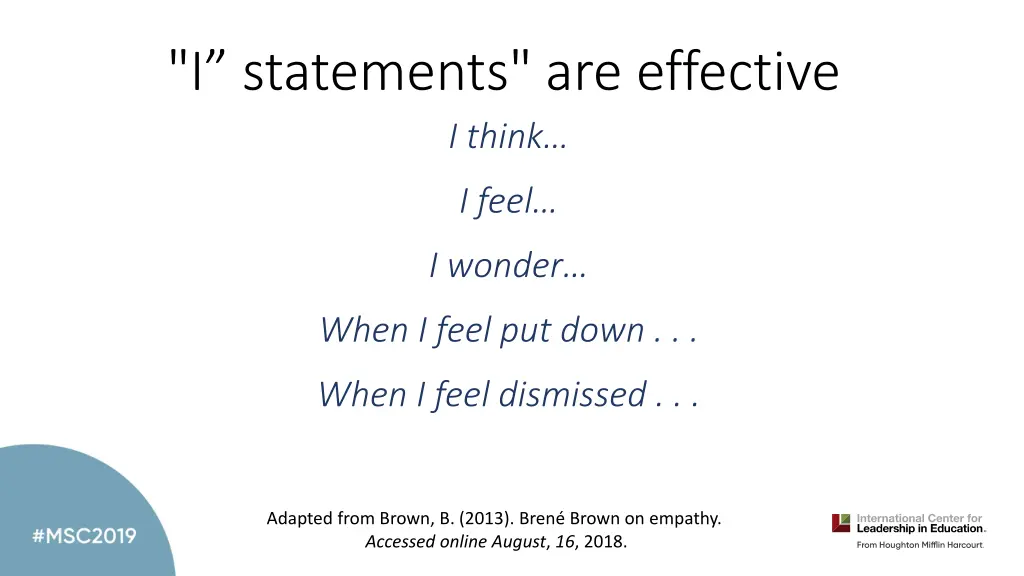 i statements are effective i think