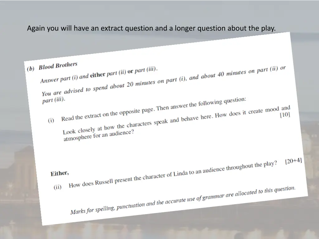 again you will have an extract question