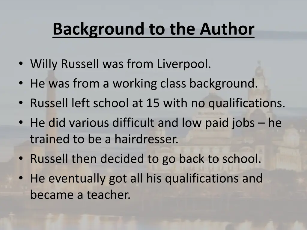 background to the author