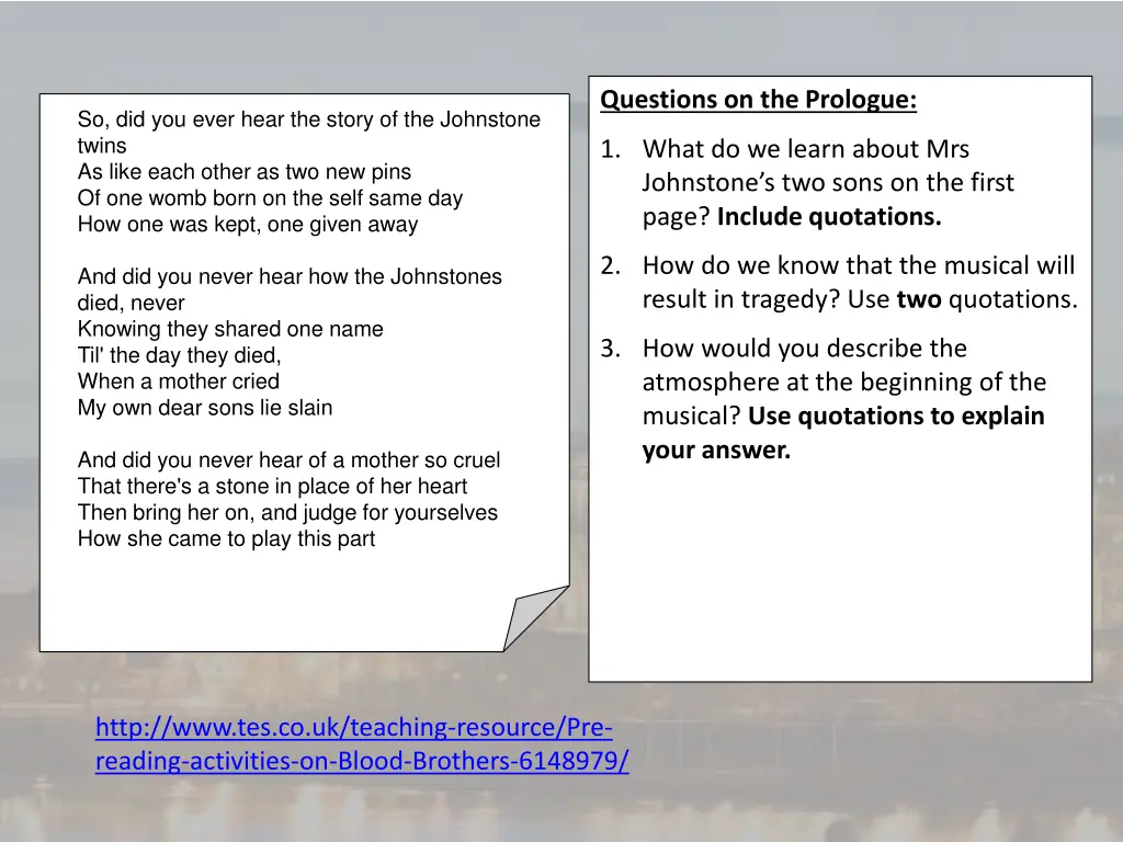 questions on the prologue