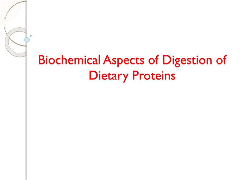 biochemical aspects of digestion of dietary