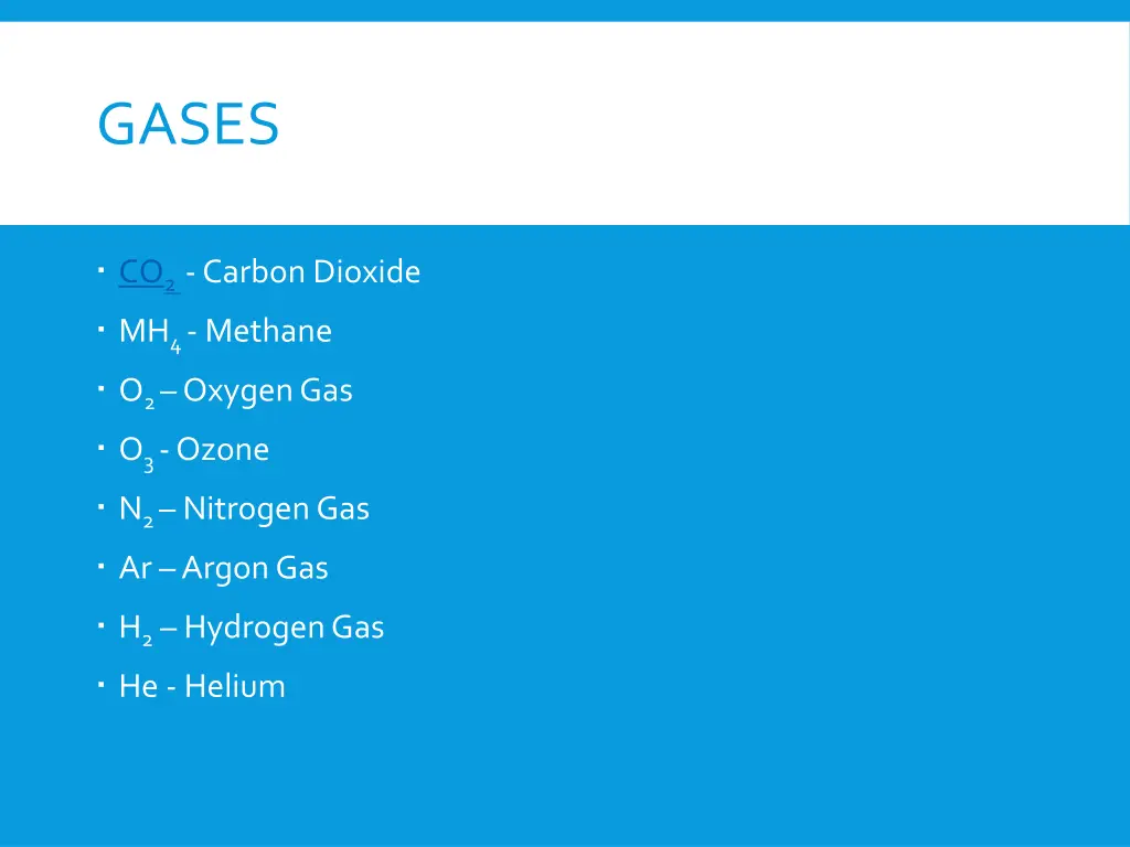 gases