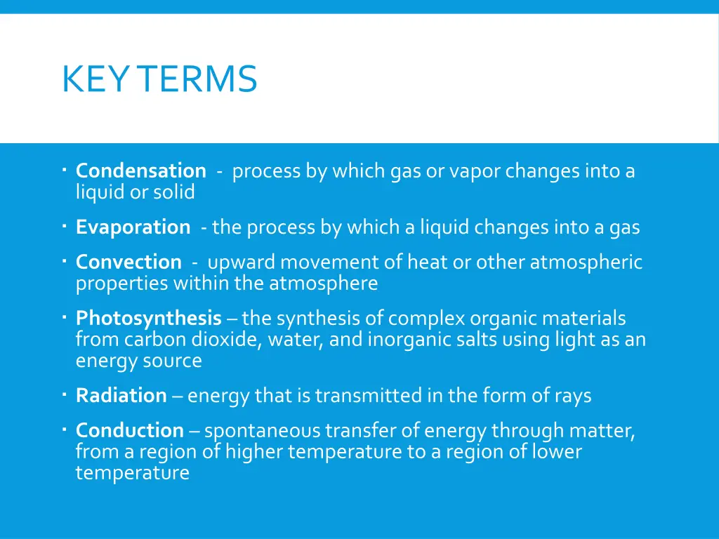 key terms