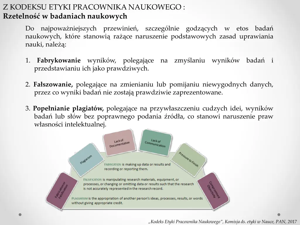 z kodeksu etyki pracownika naukowego rzetelno 3