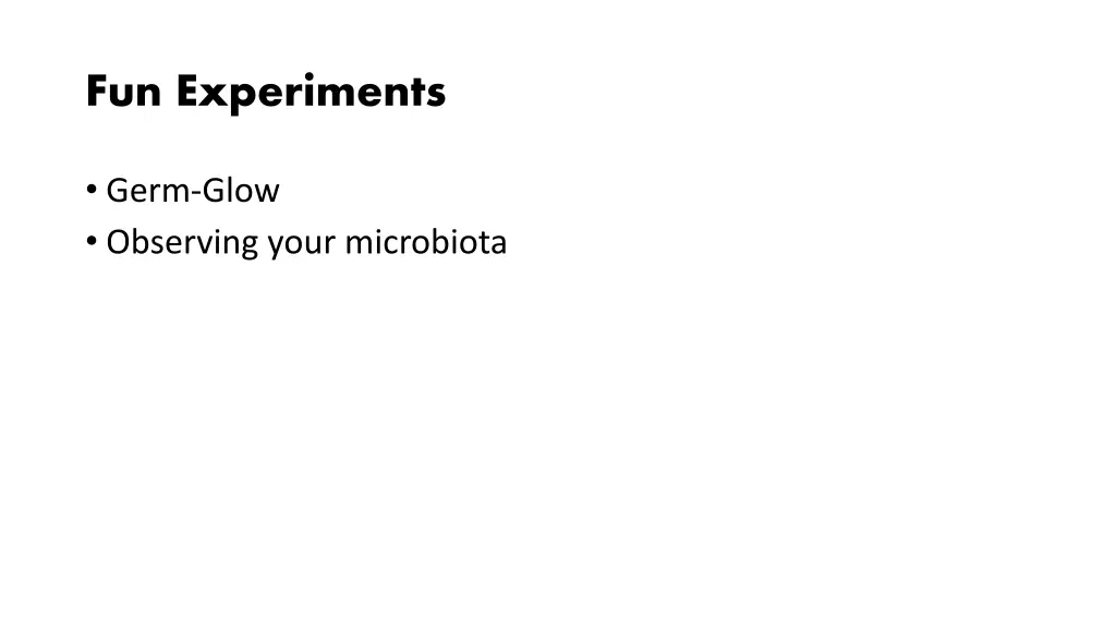 fun experiments